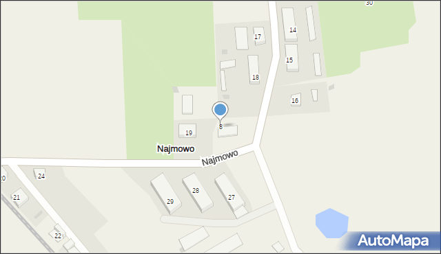 Najmowo, Najmowo, 8, mapa Najmowo