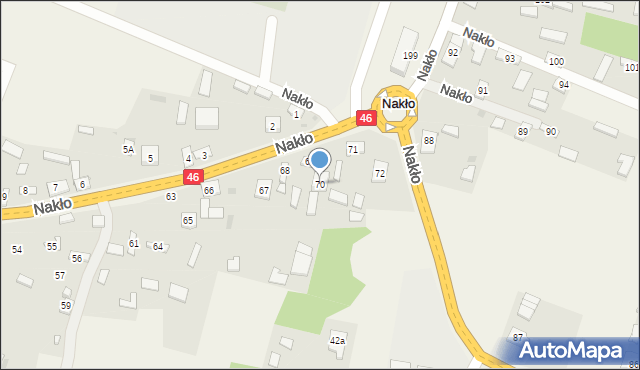 Nakło, Nakło, 70, mapa Nakło