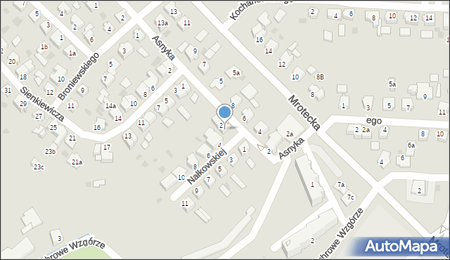 Nakło nad Notecią, Nałkowskiej Zofii, 2a, mapa Nakło nad Notecią