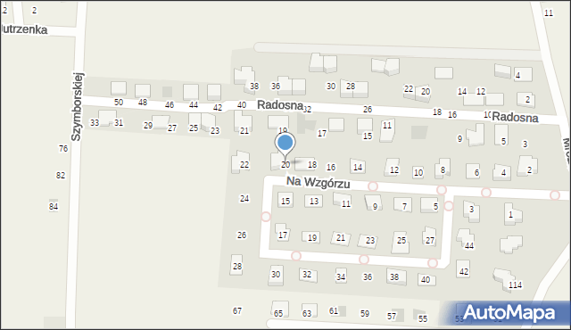 Nakło Śląskie, Na Wzgórzu, 20, mapa Nakło Śląskie