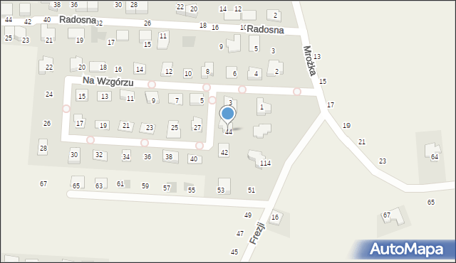 Nakło Śląskie, Na Wzgórzu, 44, mapa Nakło Śląskie