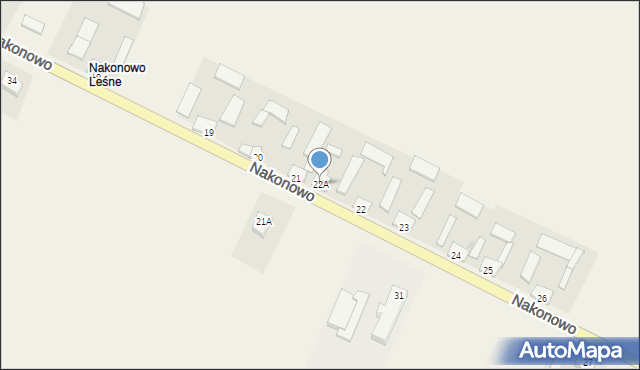 Nakonowo, Nakonowo, 22A, mapa Nakonowo