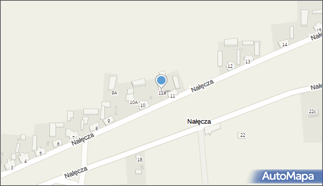 Nałęcza, Nałęcza, 11a, mapa Nałęcza