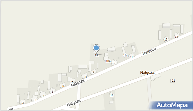 Nałęcza, Nałęcza, 9A, mapa Nałęcza