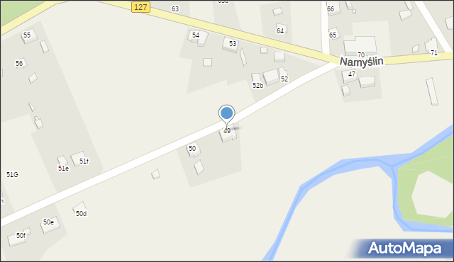 Namyślin, Namyślin, 49, mapa Namyślin