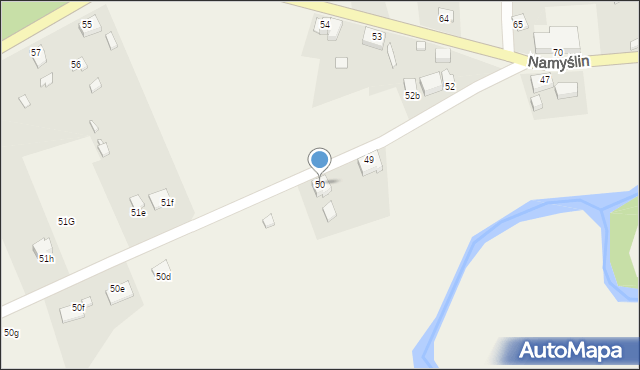 Namyślin, Namyślin, 50, mapa Namyślin