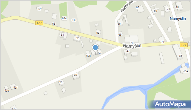 Namyślin, Namyślin, 52a, mapa Namyślin