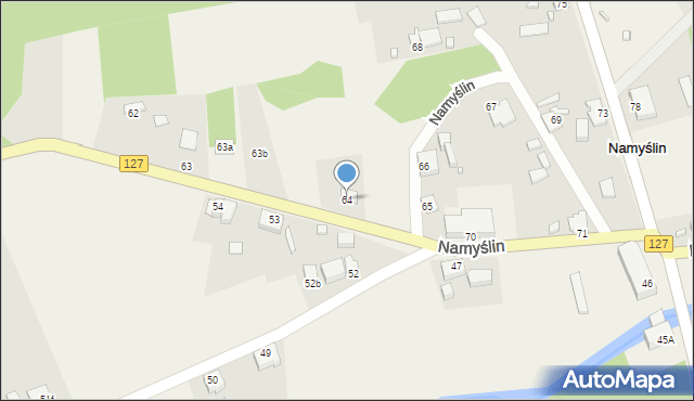 Namyślin, Namyślin, 64, mapa Namyślin