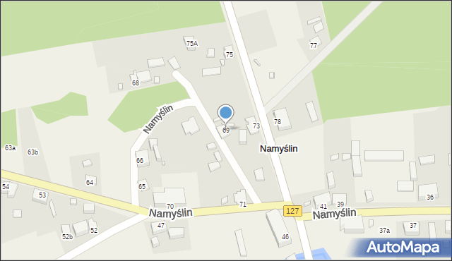 Namyślin, Namyślin, 69, mapa Namyślin