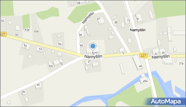Namyślin, Namyślin, 70, mapa Namyślin