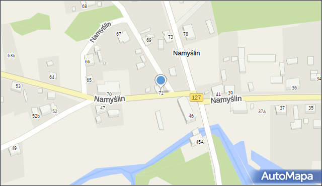 Namyślin, Namyślin, 71, mapa Namyślin