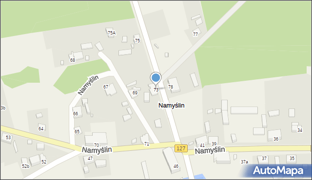 Namyślin, Namyślin, 73, mapa Namyślin