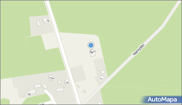Namyślin, Namyślin, 76e, mapa Namyślin