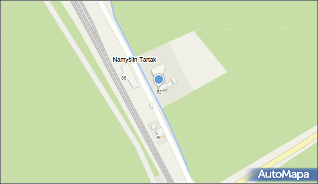 Namyślin, Namyślin, 82, mapa Namyślin