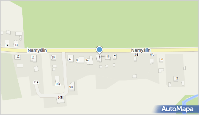 Namyślin, Namyślin, 9, mapa Namyślin