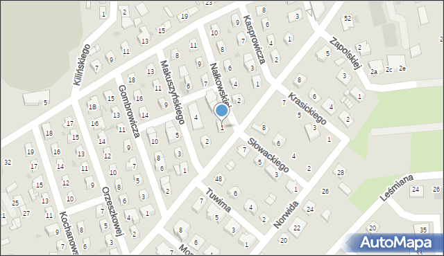 Namysłów, Nałkowskiej Zofii, 1, mapa Namysłów