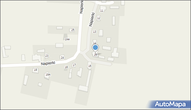 Napierki, Napierki, 15, mapa Napierki