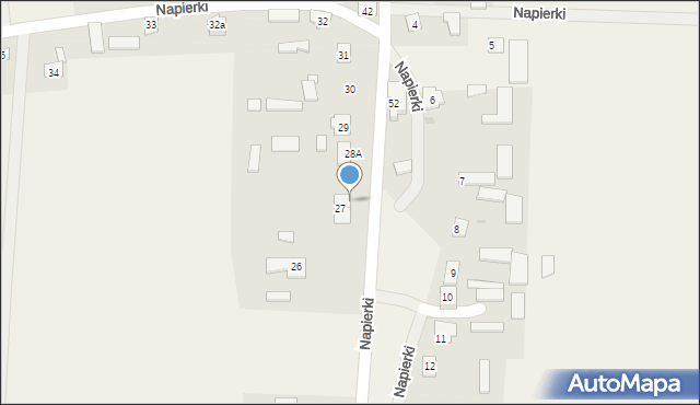 Napierki, Napierki, 28, mapa Napierki
