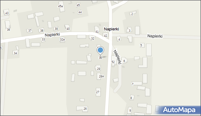 Napierki, Napierki, 30, mapa Napierki