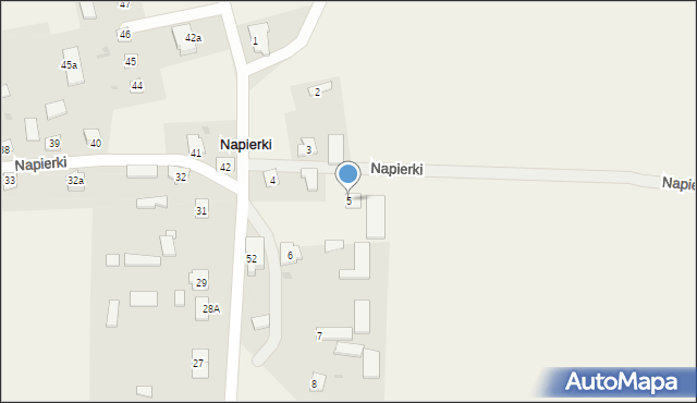 Napierki, Napierki, 5, mapa Napierki