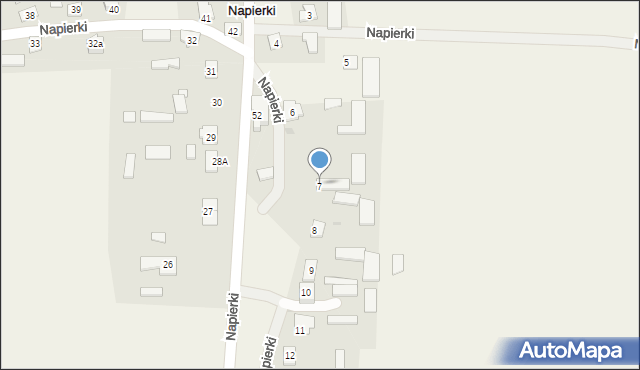 Napierki, Napierki, 7, mapa Napierki