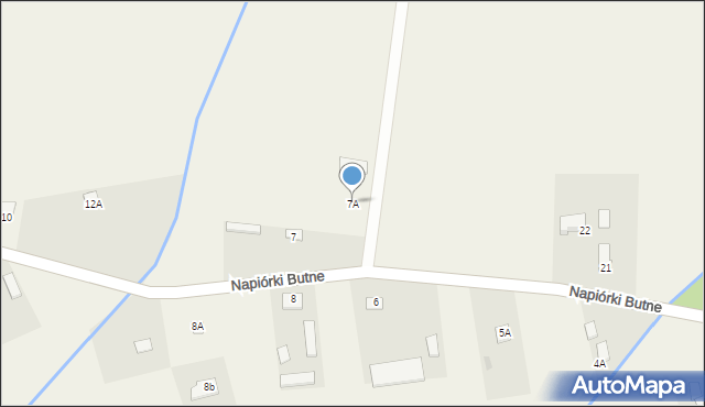Napiórki Butne, Napiórki Butne, 7A, mapa Napiórki Butne