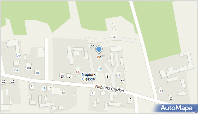 Napiórki Ciężkie, Napiórki Ciężkie, 10a, mapa Napiórki Ciężkie
