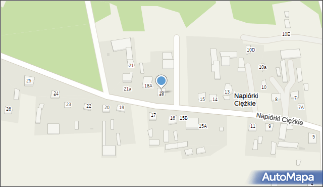 Napiórki Ciężkie, Napiórki Ciężkie, 18, mapa Napiórki Ciężkie