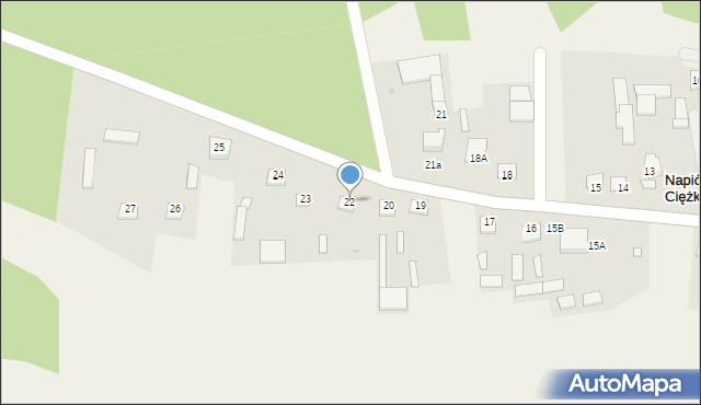 Napiórki Ciężkie, Napiórki Ciężkie, 22, mapa Napiórki Ciężkie