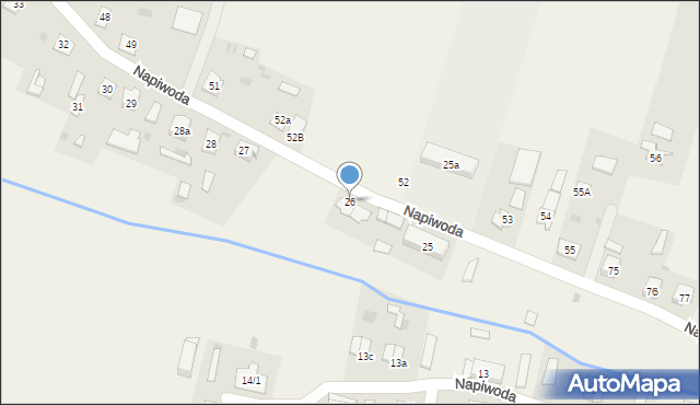 Napiwoda, Napiwoda, 26, mapa Napiwoda