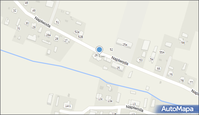 Napiwoda, Napiwoda, 26a, mapa Napiwoda
