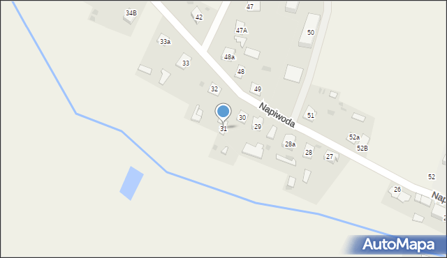 Napiwoda, Napiwoda, 31, mapa Napiwoda