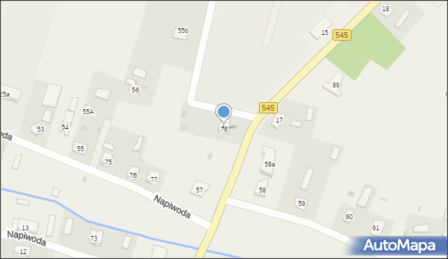 Napiwoda, Napiwoda, 78, mapa Napiwoda