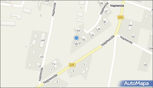 Napiwoda, Napiwoda, 82, mapa Napiwoda