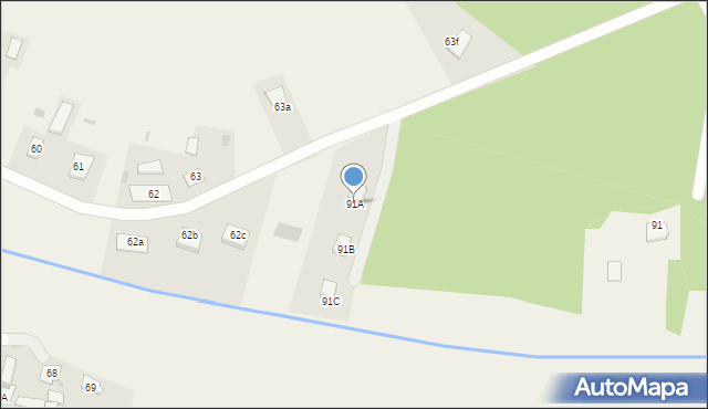 Napiwoda, Napiwoda, 91A, mapa Napiwoda
