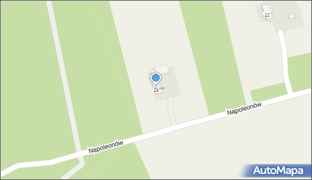 Napoleonów, Napoleonów, 24, mapa Napoleonów