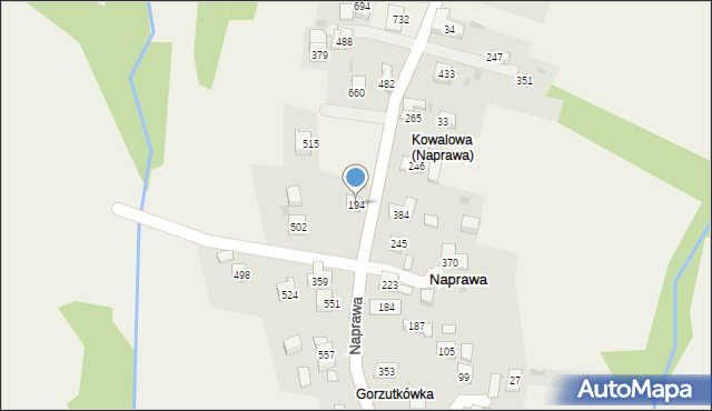 Naprawa, Naprawa, 194, mapa Naprawa