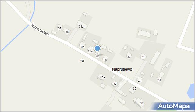 Naprusewo, Naprusewo, 20, mapa Naprusewo