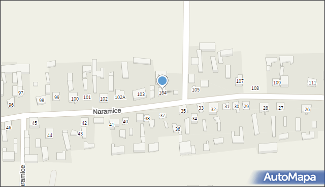Naramice, Naramice, 104, mapa Naramice