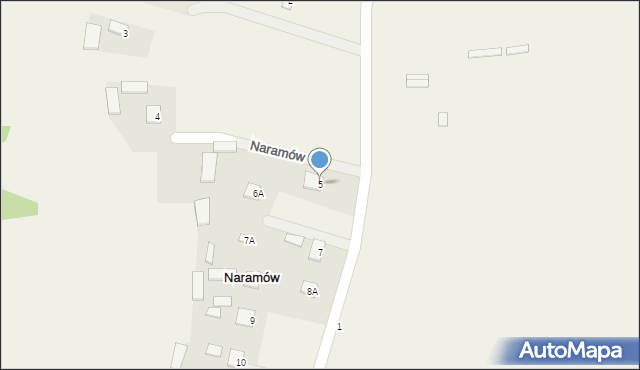 Naramów, Naramów, 5, mapa Naramów