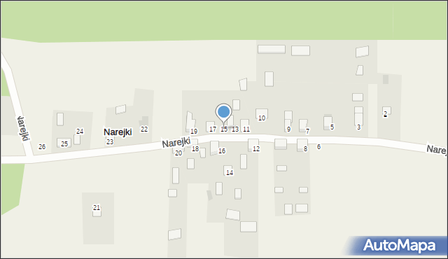 Narejki, Narejki, 15, mapa Narejki