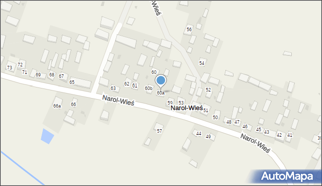 Narol-Wieś, Narol-Wieś, 60a, mapa Narol-Wieś