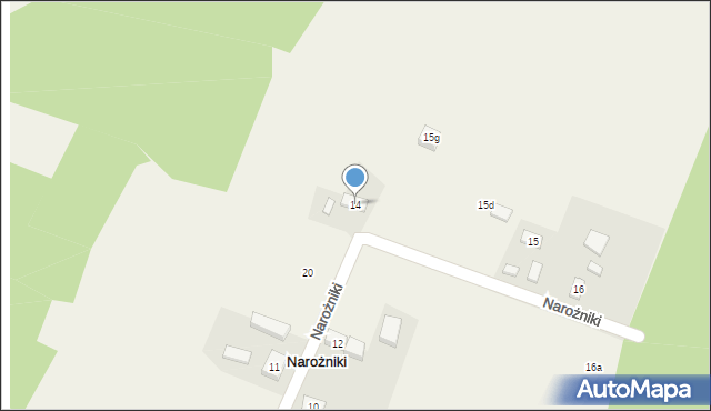 Narożniki, Narożniki, 14, mapa Narożniki