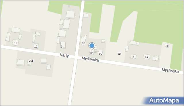 Narty, Narty, 8A, mapa Narty