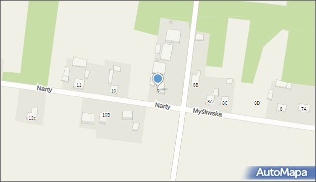 Narty, Narty, 9, mapa Narty