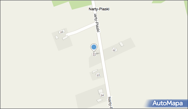Narty-Piaski, Narty-Piaski, 11, mapa Narty-Piaski