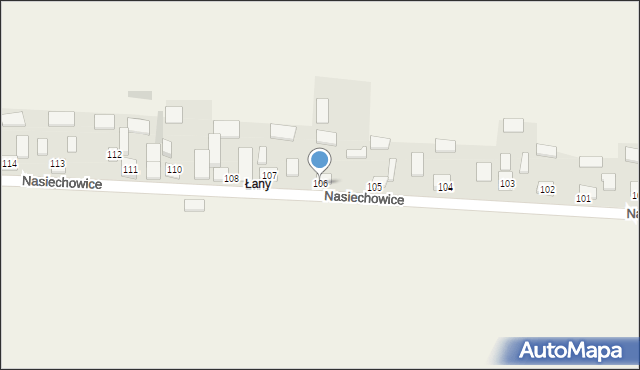 Nasiechowice, Nasiechowice, 106, mapa Nasiechowice