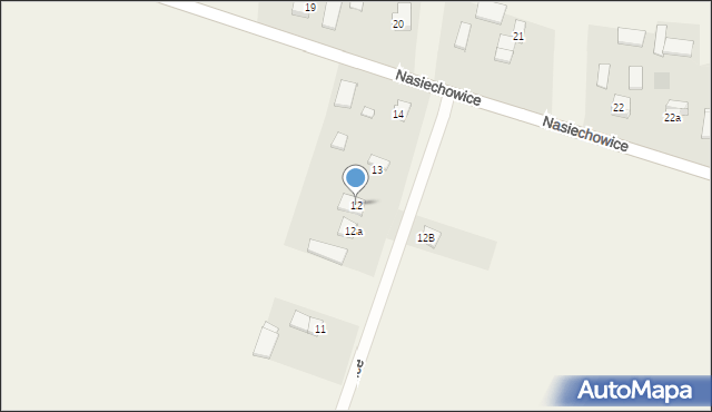 Nasiechowice, Nasiechowice, 12, mapa Nasiechowice