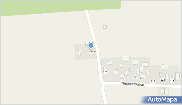 Nasiechowice, Nasiechowice, 124, mapa Nasiechowice