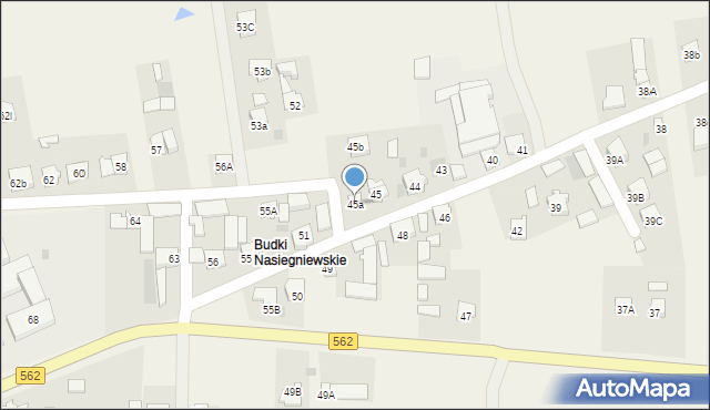 Nasiegniewo, Nasiegniewo, 45a, mapa Nasiegniewo